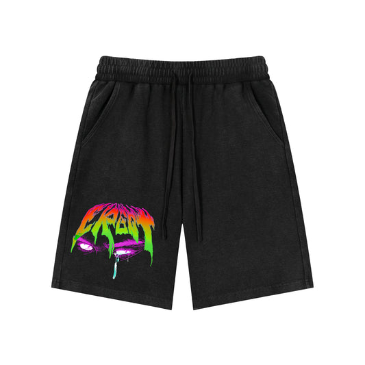 Mineral Wash Waffle Knit Shorts