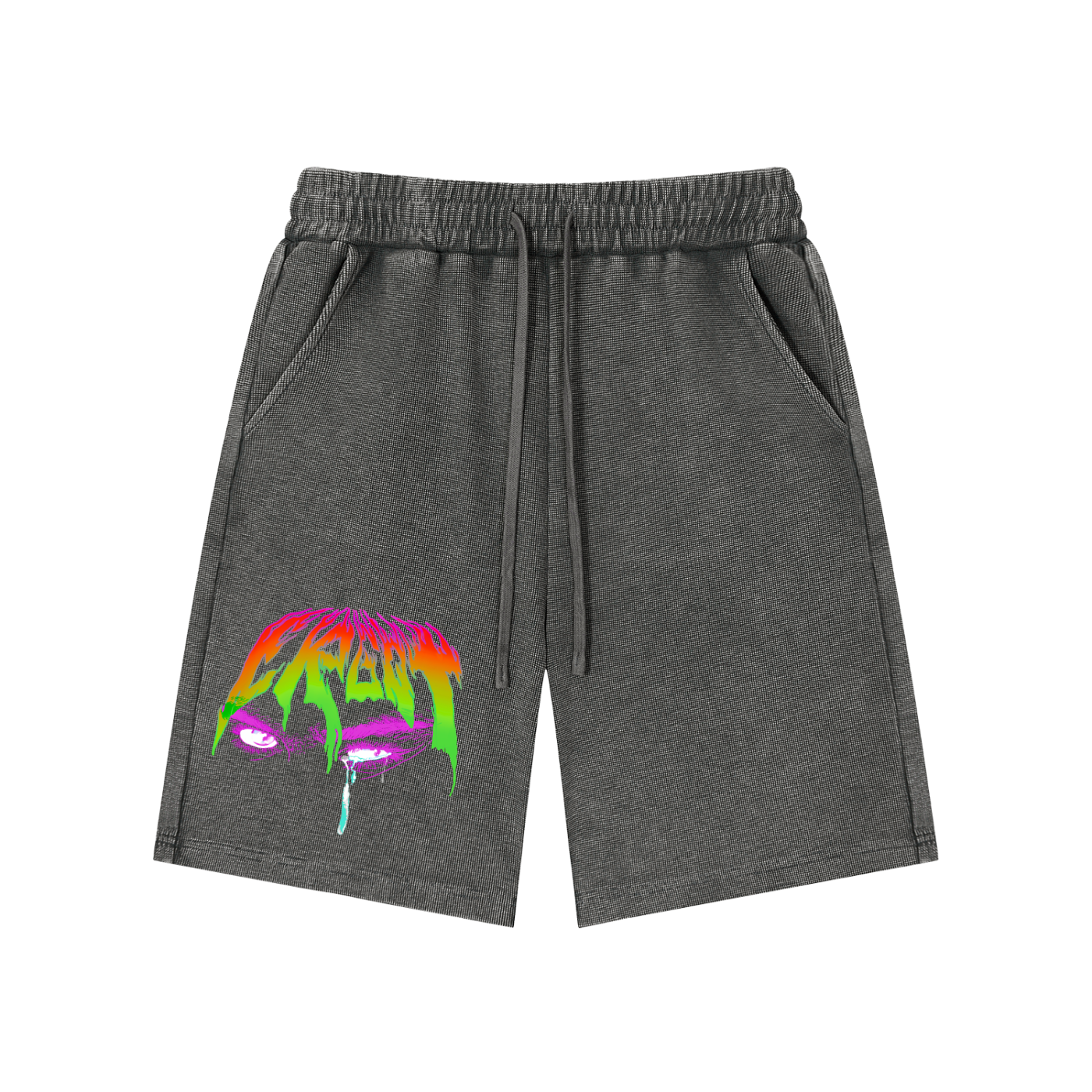 Mineral Wash Waffle Knit Shorts